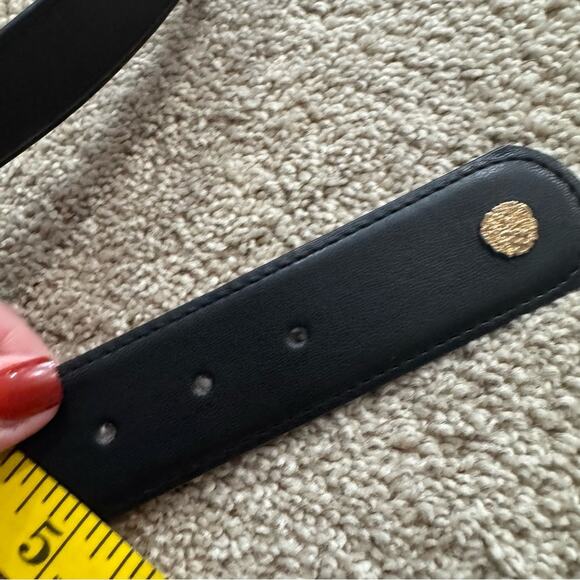 NWT Vince Camuto Black & Gold Dressy Belt Women’s Size Large Faux Leather - Picture 7 of 8